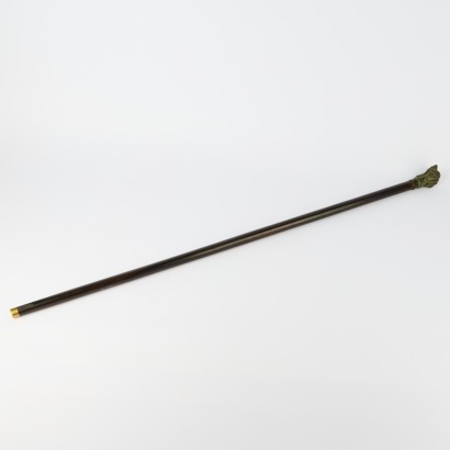 A Walking Stick with a Dogs Head Handle