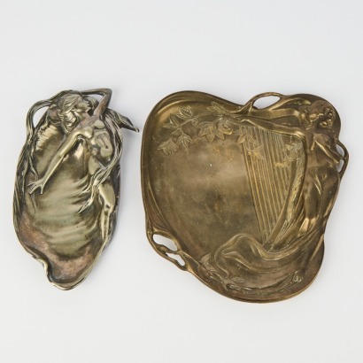 A Pair Of Art Nouveau Trays