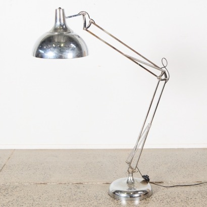 A Oversized Silver Anglepoise Floor Lamp