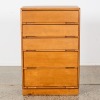 A Midcentury Solid Oak Set Of Drawers