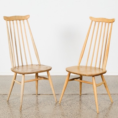 A Pair Of Ercol Mid-Century Elm Chairs