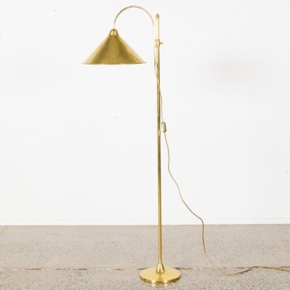 A Large Brass Floor Lamp Circa 1970s