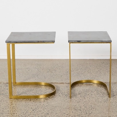 A Pair Of Marble-Topped Besides