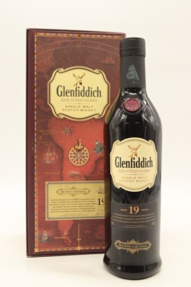 (1) Glenfiddich Age of Discovery Red Wine Cask Finish 19 Year Old Single Malt Scotch Whisky, 40% ABV (GB)