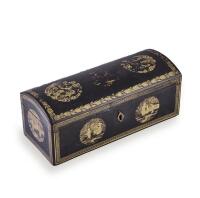 An Early 19th Century Chinese Black Lacquered Jewelry Box