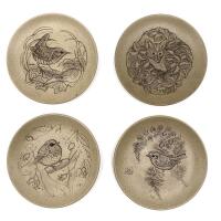 Four Incised 'Animal' Dishes