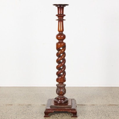 A Tall Barley Twist Plinth