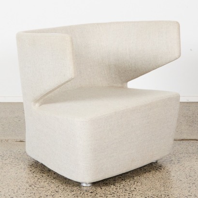 A Contemporary Grey Wool Chair