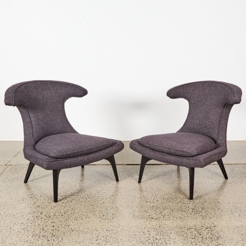 A Pair of Modernist Wingback Chairs