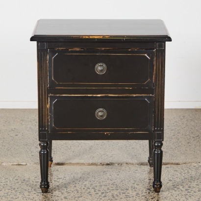 A Vintage style Two Drawer Bedside Cabinet