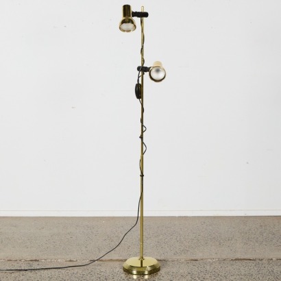A Gold Super Lux Twin Light Floor Lamp