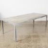 A Michael Draper Concrete And Galvanised Steel Dining Table - 3