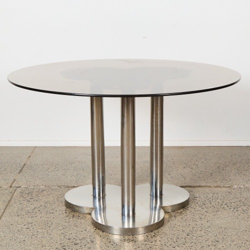 A Seventies Chrome Trefoil Table, Japan