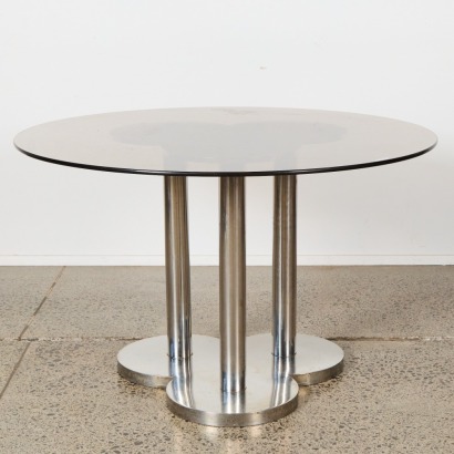 A Seventies Chrome Trefoil Table, Japan