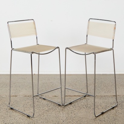 A Pair Of Spaghetti Barstools, Italy