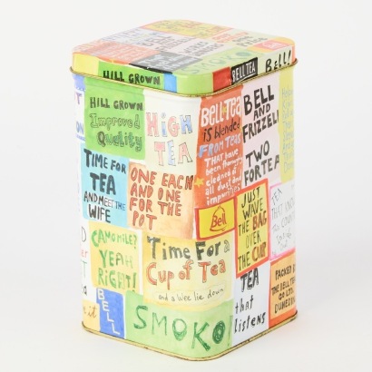 A Dick Frizzel Bell Tea Tin