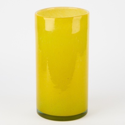 A Henry Dean for Citta Yellow Handblown Vase