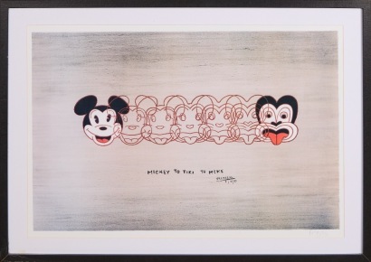 A Dick Frizzell Mickey to Tiki Tumeke Reproduction Print