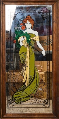 A Mucha Nouveau Mirror