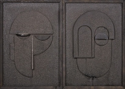 A Pair of Framed Modernist Art