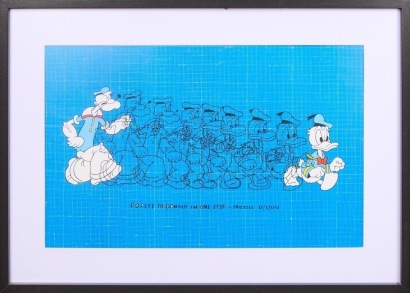 A Frizzell Popeye To Donald In One Step Reproduction Print