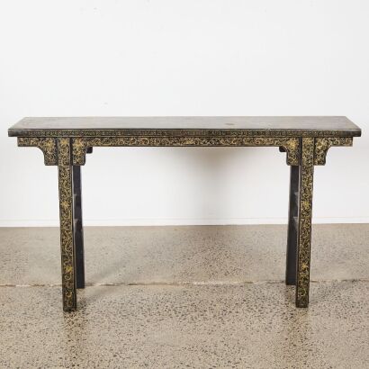 A Coromandle Lacquerware Console Table AF