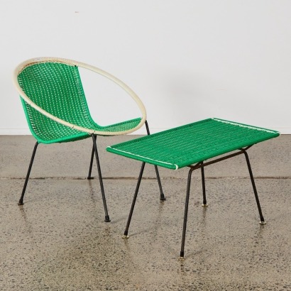 A Vibrant John Crichton Blind Foundation Satellite Chair and Coffee Table c.1950s