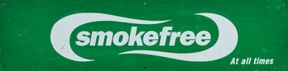 A Vintage Enamel "Smokefree" Sign
