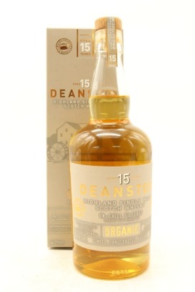 (1) Deanston 15 Year Old Organic Unchill Filtered Single Malt Scotch Whisky, 46.3% ABV