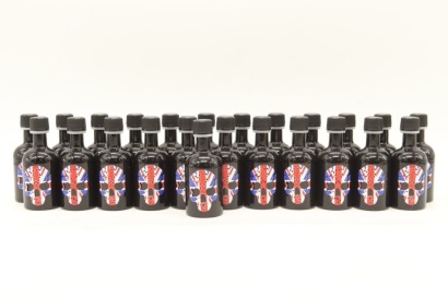 (24) Ghost Vodka Union Jack Skull, 50mL, 40% ABV
