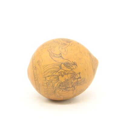 A Chinese 20th Century Incised &lsquo;Figure&rsquo; Small Gourd