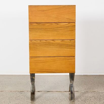 A Mid-Century Walnut Tallboy AF