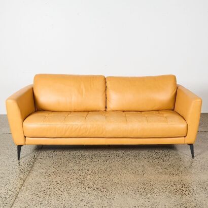 A Tan Leather Sofa