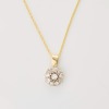 15ct - 18ct Yellow / White Gold, 1.10ct Diamond Pendant on 45cm Gold-tone Chain