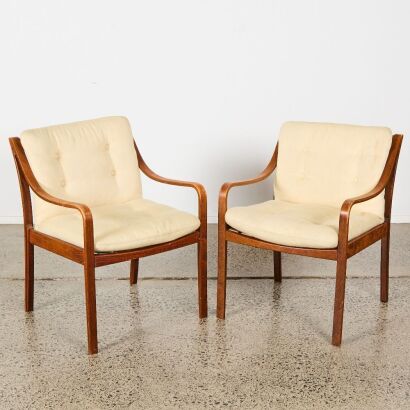 A Pair of Fredrik Kayser Model 108 Lounge Chairs for Vatne Mobler
