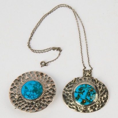 A Brooch and Necklace by E.M. Woodhouse