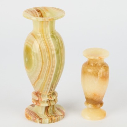 A Pair Of Onyx Vases