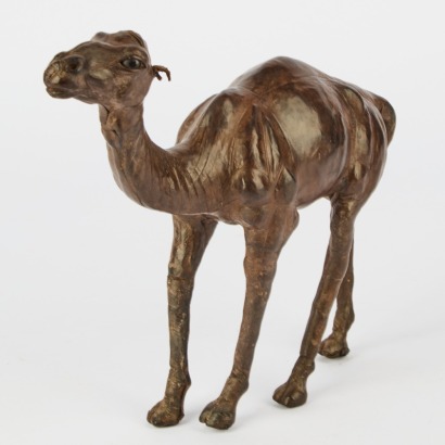 A Vintage Middle Eastern Leather Camel
