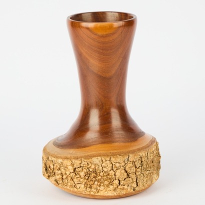 A Woodturned Vase Made From Banksia Wood