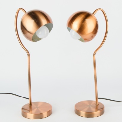 A Pair Of Bronze MCM Table Lamps