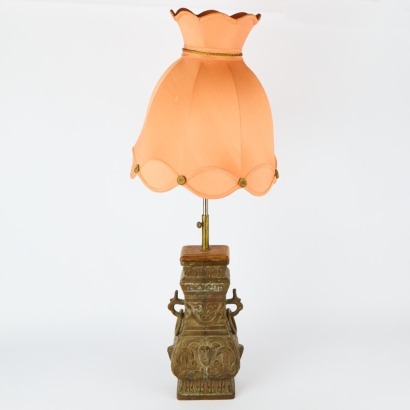A Vintage Heavy Bronze Chinese Censor Lamp