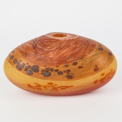 A Lyndon Over Hand Blown Glass Vase