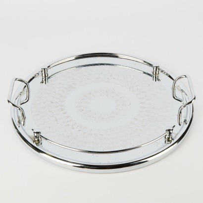 An Art Deco Chrome Silver Drinks Tray