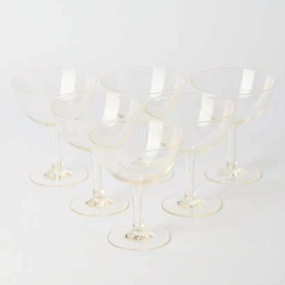A Set Of Six Vintage Champagne Coupes