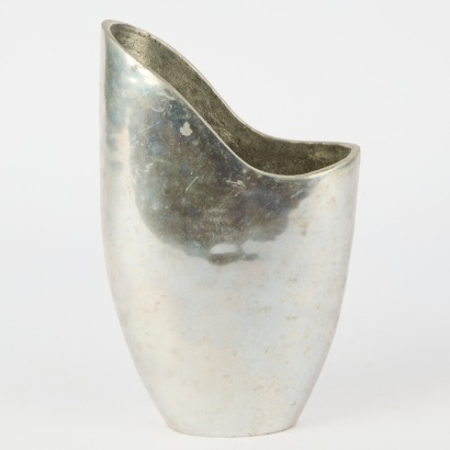 A Vintage Anna Efverlund Aluminium Cast Vase