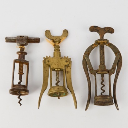 Three Vintage Wine Bottle Cork Pullers