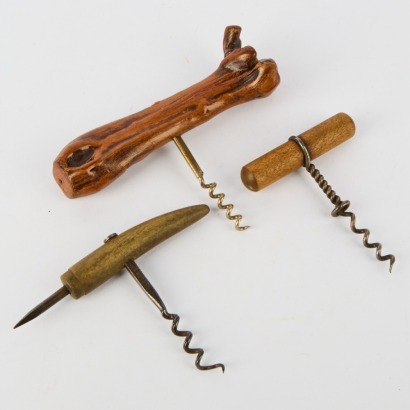 Three Vintage Wine Bottle Cork Pullers