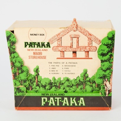 A Vintage Pataka Money Box in Original Packaging from Hawkes Bay and Gisborne Trustee Bank