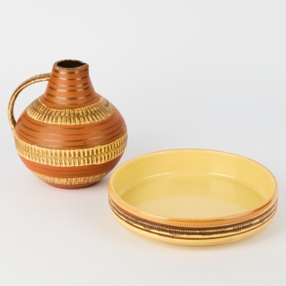 A West German Vase and Pottery Dish