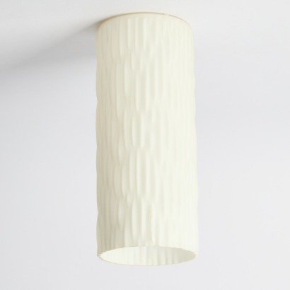 A Vintage White Glass Lampshade